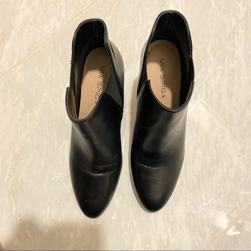 Via Spiga black leather ankle booties - Picture 10 of 11